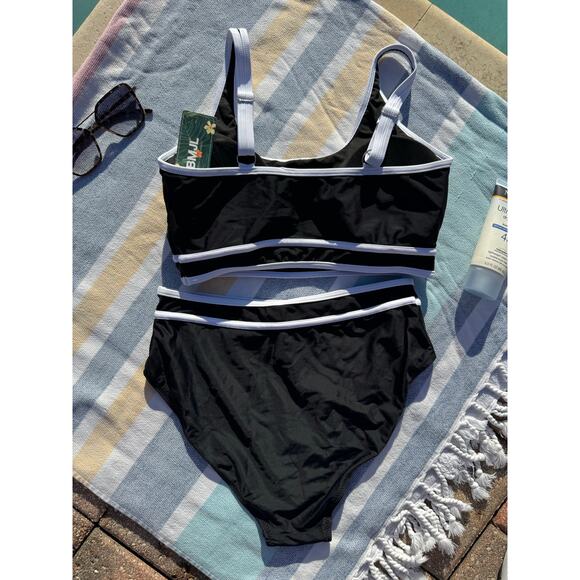 NWT, BMJL, Women, Bikini Set, Black and White, Sz M - Picture 7 of 9